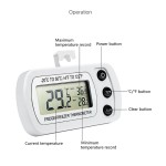 Thermometer for refrigerator, with mounting bracket, white color, model CT01